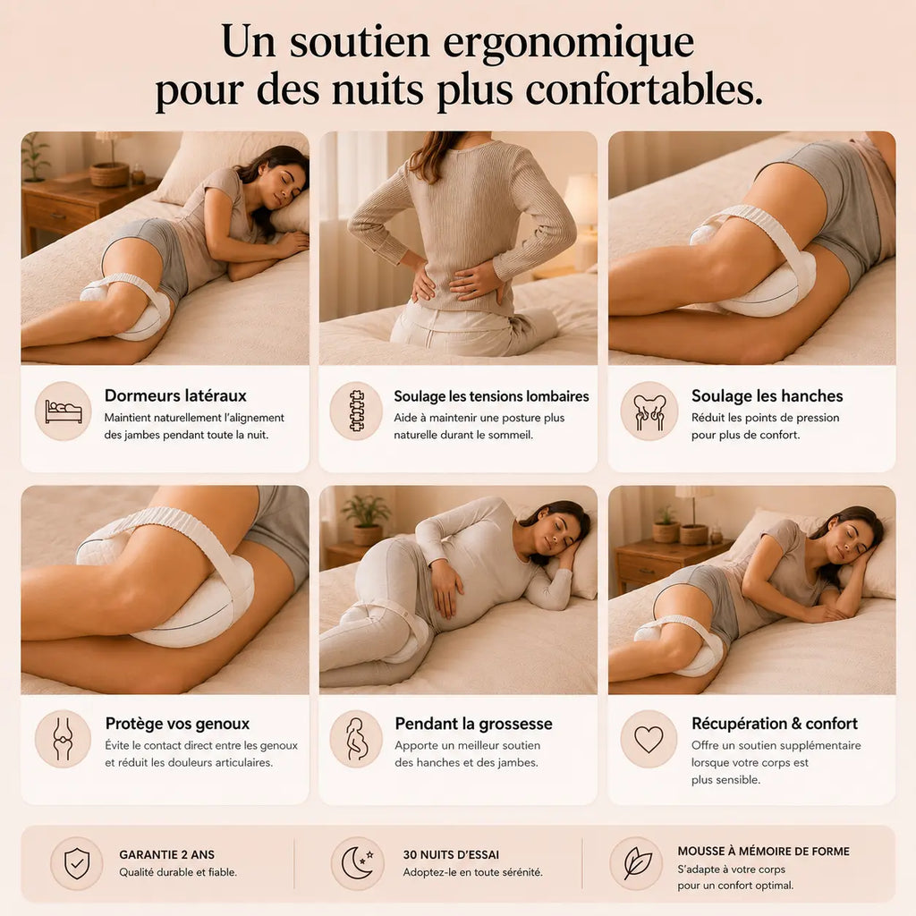 Coussin Genoux Ergonomique